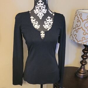 Guess Black Long Sleeve Top